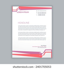 creative corporate minimal letterhead design