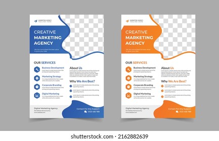 creative corporate minimal print ready newest trendy advertising multipurpose business official magazine flyer poster 