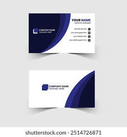 Creative and corporate modern business card template design.