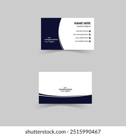 Creative and corporate modern business card template design. Horizontal visiting card, Two-sided color combination business card.