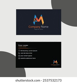 Creative and corporate modern business card template design. Horizontal visiting card, many color combination business card, Professional Business card Template Front and back 