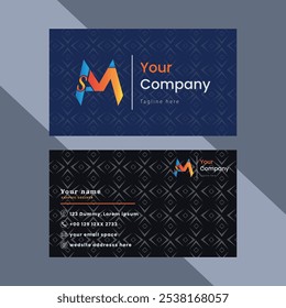 Creative and corporate modern business card template design. Horizontal visiting card, many color combination business card, Professional Business card Template Front and back 