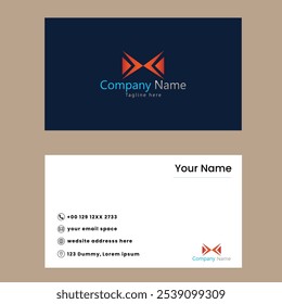 Creative and corporate modern business card template design. Horizontal visiting card, many color combination business card, Professional Business card Template Front and back 