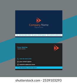 Creative and corporate modern business card template design. Horizontal visiting card, many color combination business card, Professional Business card Template Front and back 