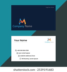 Creative and corporate modern business card template design. Horizontal visiting card, many color combination business card, Professional Business card Template Front and back 