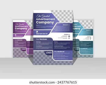 Creative corporate modern business flyer template ,Corporate Business flyer template, flyer design template vector, Leaflet, layout in A4 size, Easy to use and edit.