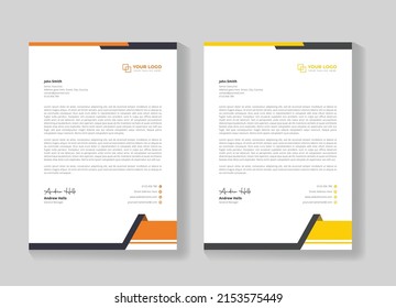 Creative corporate modern business letterhead design template, abstract letterhead design, letterhead template design for your business