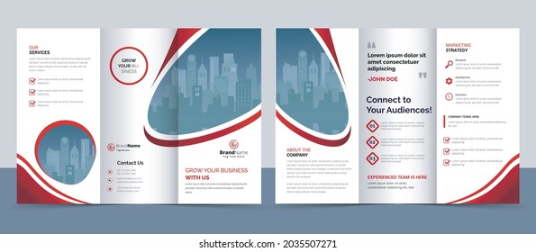 Creative corporate modern business trifold brochure template