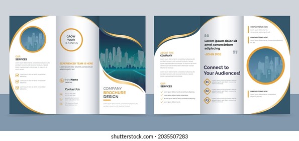 Creative corporate modern business trifold brochure template