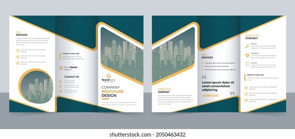 Creative corporate modern business trifold brochure template, trifold layout, letter, a4 size brochure
