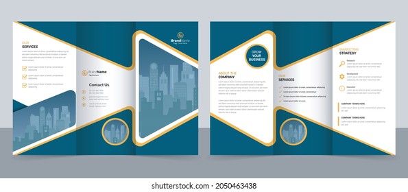 Creative corporate modern business trifold brochure template, trifold layout, letter, a4 size brochure