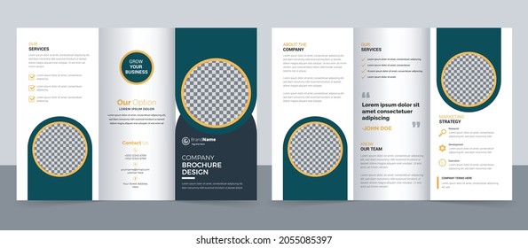 Creative Corporate Modern Business Trifold Brochure Template, Trifold Layout, Letter, A4 Size Brochure.