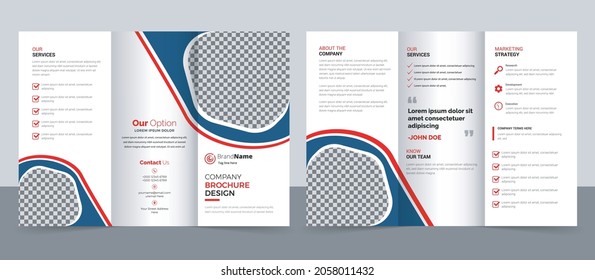 Creative Corporate Modern Business Trifold Brochure Template, Trifold Layout, Letter, a4 Size Brochure.