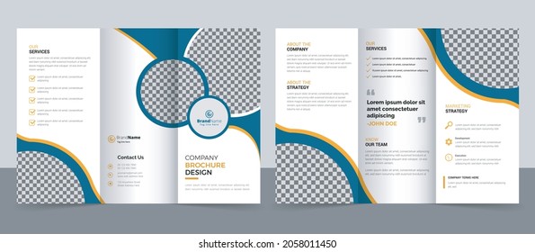 Creative Corporate Modern Business Trifold Brochure Template, Trifold Layout, Letter, a4 Size Brochure.