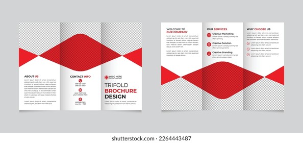 Creative corporate modern business trifold brochure design template
