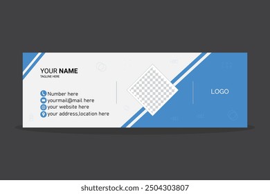 Creative corporate modern email signature design template