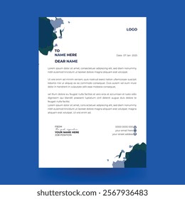 creative corporate modern letterhead design template.