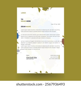 creative corporate and modern letterhead design template. Company, agency, business letterhead template design. New letterhead design