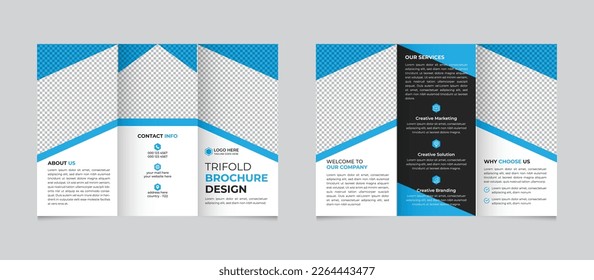 Creative corporate modern stylish business trifold brochure design template