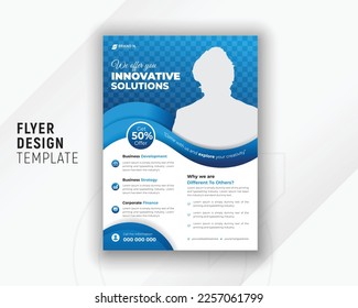 Creative corporate multipurpose minimal official business advertisement magazine poster flyer with white background, business flyer template