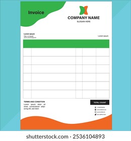 Creative Corporate Office Invoice Design 