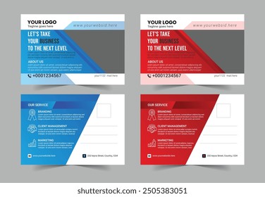 Plantilla de diseño de postal corporativa creativa