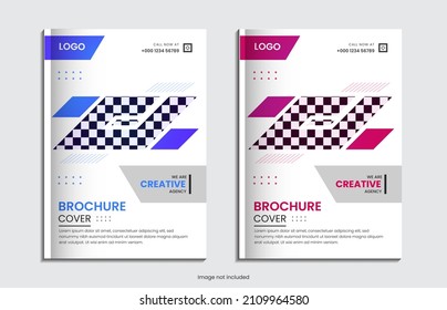Creative corporate report cover  design with dynamic shapes