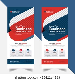 PLANTILLA DE DISEÑO DE ANUNCIO ROLL UP CORPORATIVA CREATIVO