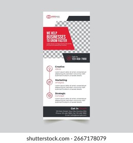Design de banner de rollup corporativo criativo