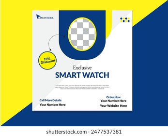 Creative and Corporate Smart Watch Social Media Poster Design