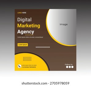 Diseño creativo de Plantilla de publicación de redes sociales corporativas