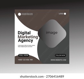 modelo moderno de design de post de mídia social corporativa criativa