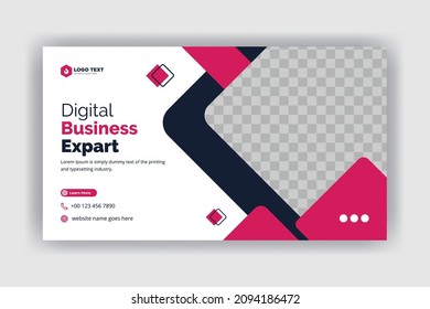 Creative Corporate Social Media Cover, Web Banner, And Video Thumbnail Template