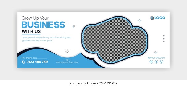 Creative and corporate social media cover for any business, office, or bank