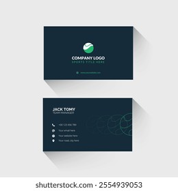 Creative and corporate sports style business card template design for sports lovers.