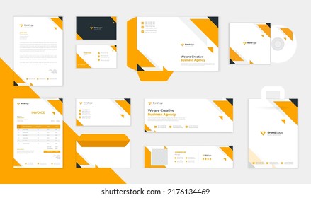 Creative Corporate Stationery design collection, business brand identity set vector