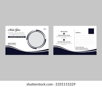 Creative and corporate stylish professional business post card design clean layout 