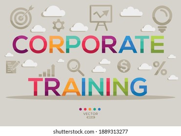 Creative (corporate training) Banner Word with Icons, Vector illustration.

