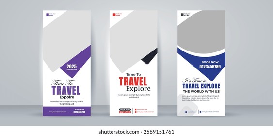 Creative Corporate Travel roll up banner Design