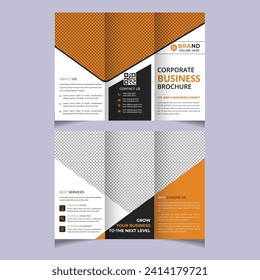 Creative corporate trifold brochure design template