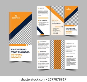 Plantilla Corporativa creativa del folleto del tríptico para la promoción del negocio
