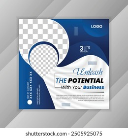 Creative corporate vector template social media post dsign layout for business
