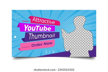 Creative corporate youtube thumbnail and web banner template design.