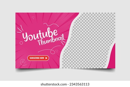 Creative corporate youtube thumbnail and web banner template design.