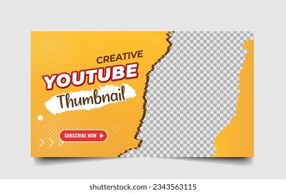 Creative corporate youtube thumbnail and web banner template design.