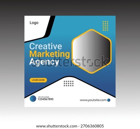 creative corporte socail media post design modern template