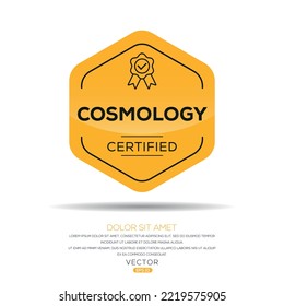 Creative (Cosmology) Certified badge, vector illustration.