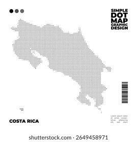 Criativo Costa Rica design de mapa de estilo ponto para cartazes