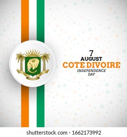 Creative Cote dIvoire independence day illustration with unique Cote dIvoire flag vector background.
