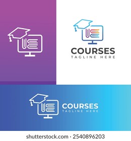 Projeto de logotipo vetorial do curso criativo 